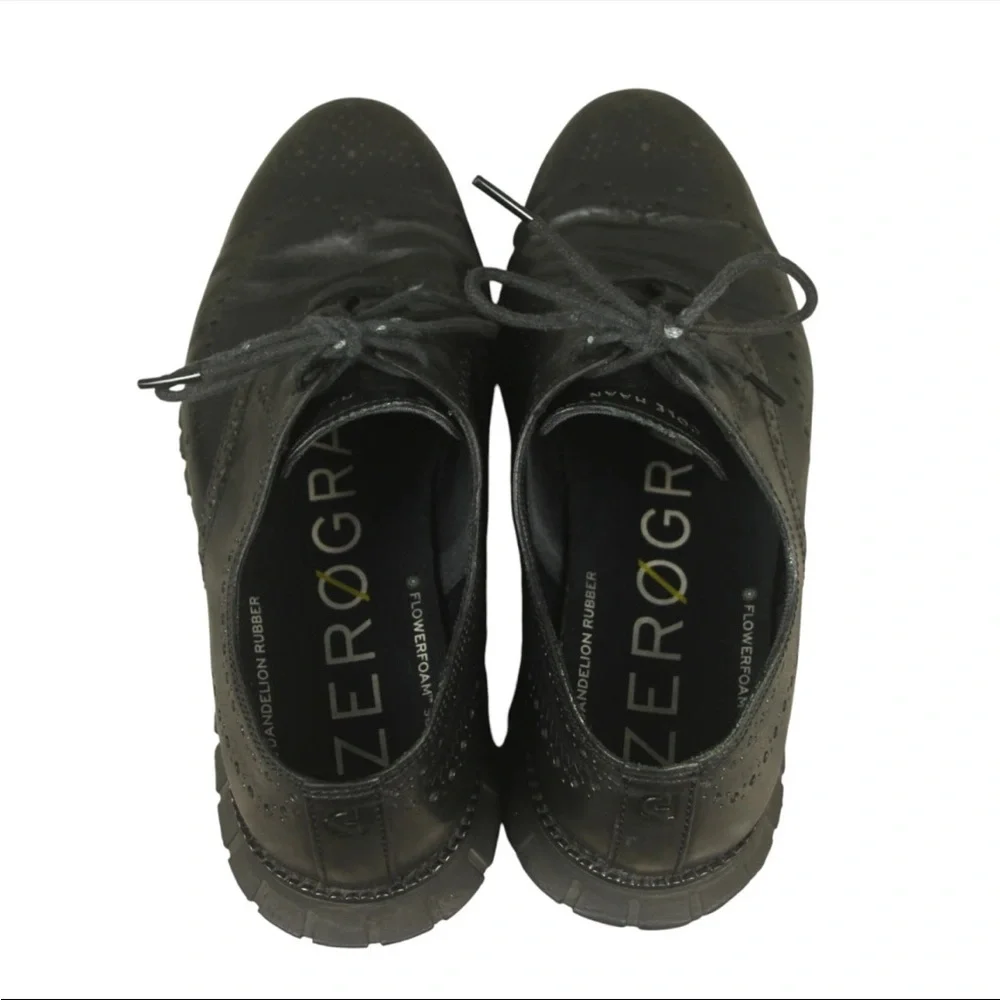 Cole Haan ZERØGRAND Remastered Wingtip Oxfords Shoes C39601 Mens Black 9.5